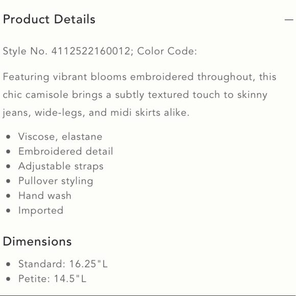 Kellen Embroidered Tank Top Size Medium - Picture 9 of 13